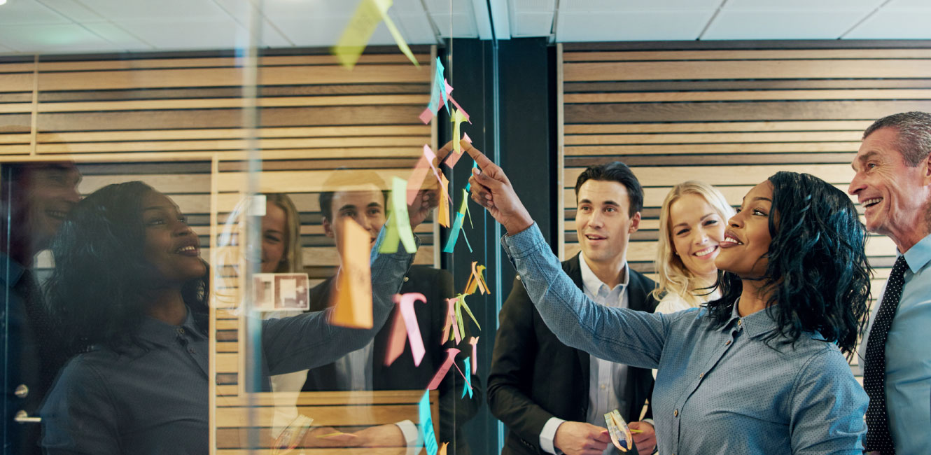 group of people having a meeting